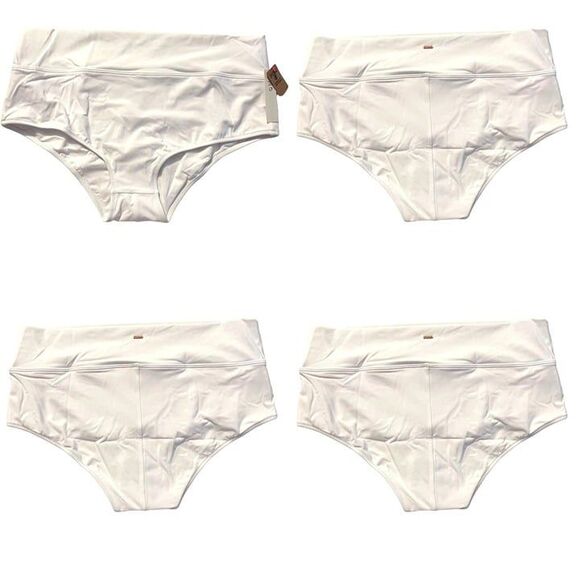 Pink Victoria's Secret NWT Sz XXL White High Waist Full Coverage Bikini Bottom - Picture 4 of 6